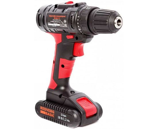 Аккумуляторная дрель-шуруповерт REDVERG Basic SD18L/1-2 6628621 – изображение 6