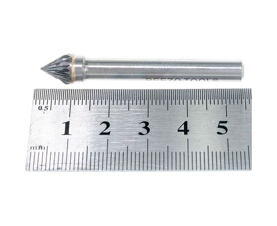 Борфреза твердосплавная форма J коническая 60 градусов (8х7х6х52 мм) REEZO TOOLS RJ08-6-MD – изображение 3