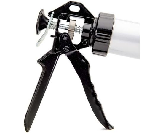 Закрытый профессиональный пистолет для герметика HARDEN алюминиевый корпус, 600 мл 620419 – изображение 2