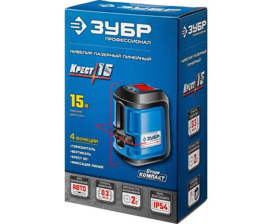 Линейный лазерный нивелир ЗУБР КРЕСТ-15 ПРОФЕССИОНАЛ 34902_z01 – изображение 4