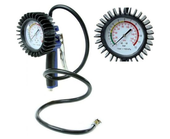 Пистолет для подкачки шин Pegas pneumatic TG-68 с масляным наполнением, манометра давления 1-12 атм 5003 