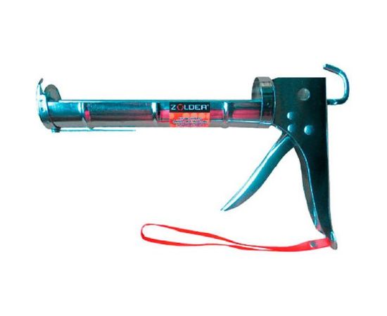 Пистолет для герметиков ZOLDER Люкс оцинкованный, полукорпусный, зубчатый шток 1/24 С803 