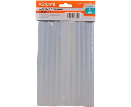 Клеевые стержни для пистолета (11х200 мм; 12 шт.) Sturm 7010-05-12S 