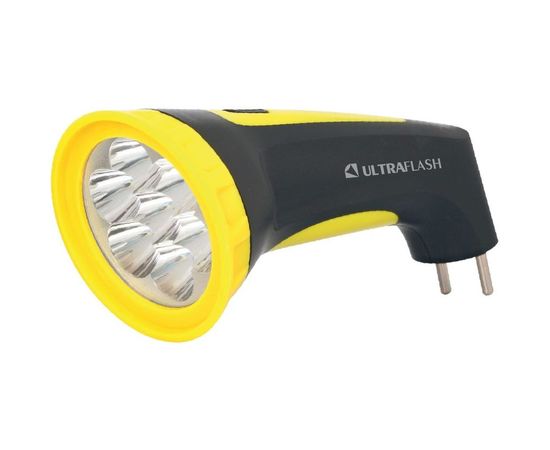 Аккумулятор фонарь Ultraflash LED3807M 220В, черный/желтый, 7 LED, 2 режима, SLA, пластик, коробка 12868 