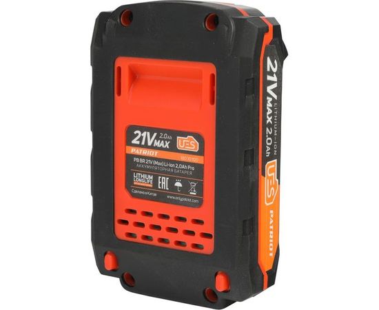 Аккумулятор BR 21VMax Pro UES (21 В; 2 А*ч; Li-ion) PATRIOT 180301120 – изображение 5