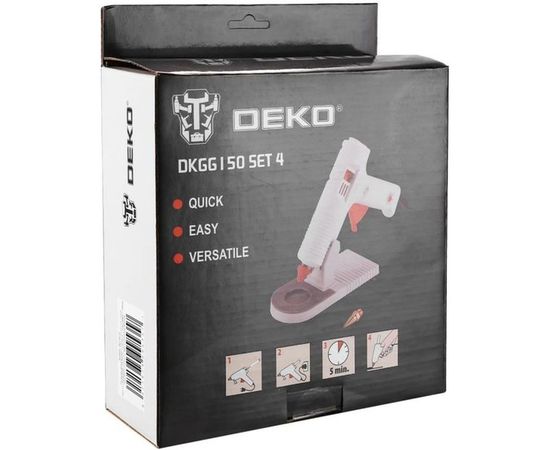Клеевой термопистолет DEKO DKGG150 150ВТ, SET4, с функцией THERMAL CONTROL, подставка, набор 063-4974 – изображение 8