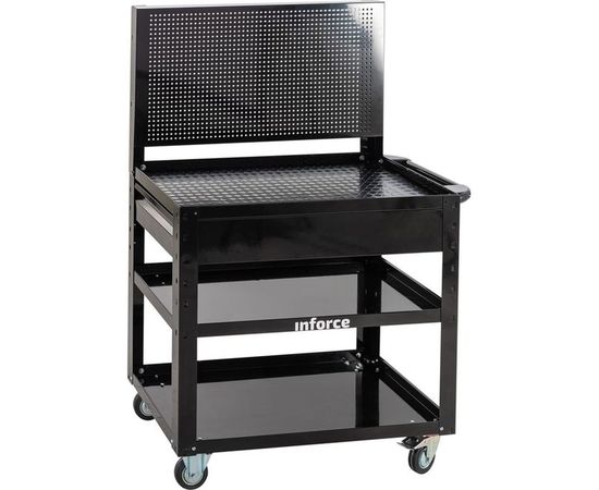 Инструментальная тележка Inforce 3 полки с панелью и ящиками 06-01-19 – изображение 10
