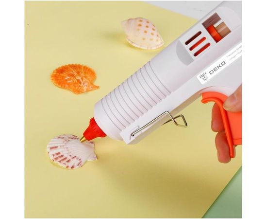 Клеевой термопистолет DEKO DKGG150 150ВТ, SET4, с функцией THERMAL CONTROL, подставка, набор 063-4974 – изображение 3