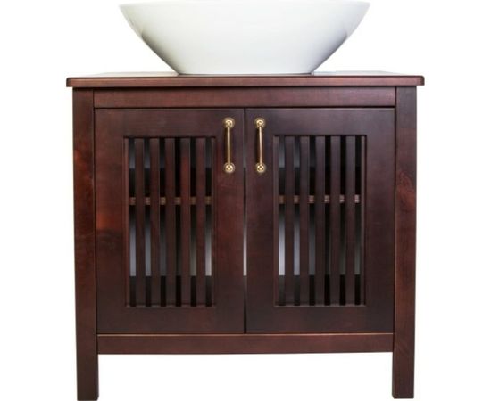 Напольная тумба с раковиной Orange Capri-75TU+RA орех 