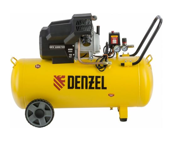Воздушный компрессор DENZEL DKV2200/100,Х-PRO 2.2 кВт, 400 л/мин, 100л 58079 