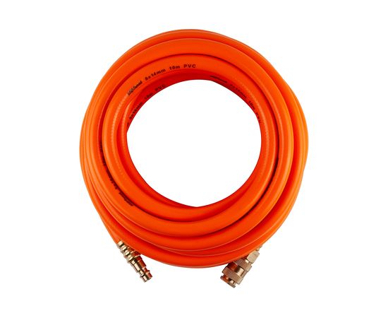 Шланг пневматический PVC 8x14 мм, с быстросъемными фитингами, 10 м AV Steel AV-700210 