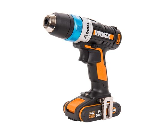 WORX Дрель-шуруповерт аккумуляторная AiDrill WX178, 20В, 2Ач x1, кейс WX178 