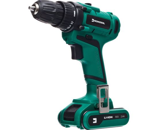 Аккумуляторная дрель-шуруповерт Rokodil Twist 2 Pro 18В/48Нм/2Ач 1045101 
