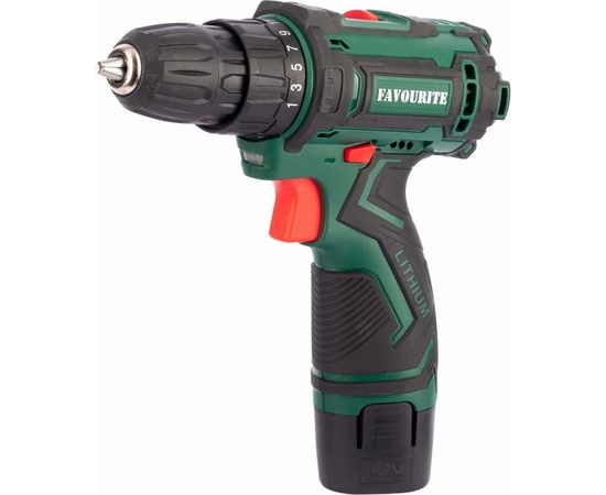 Аккумуляторная дрель-шуруповерт FAVOURITE + набор оснастки DC 1202 PROMO SET 