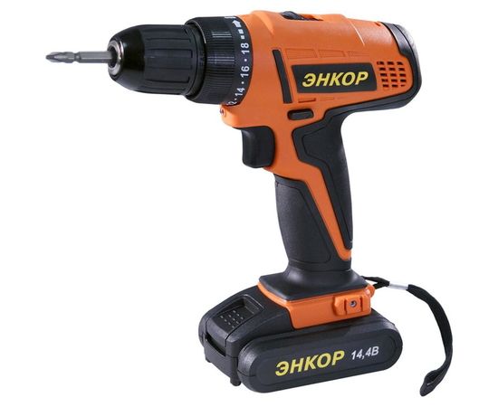 Аккумуляторная дрель-шуруповерт Энкор ДША-2 14,4ЭР/10Л 50025 
