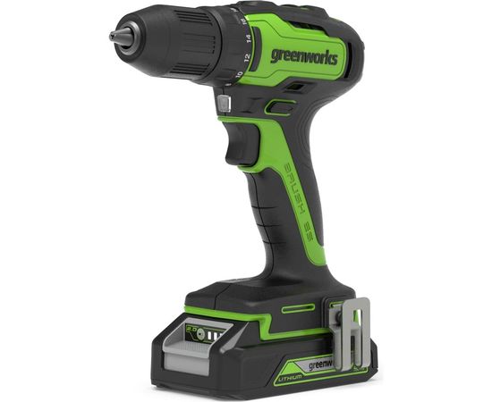 Аккумуляторная дрель-шуруповерт GreenWorks GD24DD35K2 3704007UA 