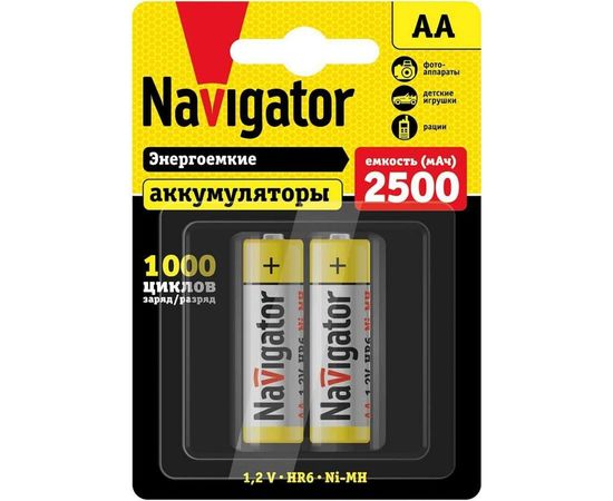Аккумулятор Navigator NHR-2500-HR6-BP2 94464 
