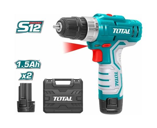 Аккумуляторная ударная дрель-шуруповерт TOTAL Li-ion TIDLI1232 