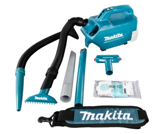 Пылесос Makita аккумулятор 18В, Li-ion, 1400л\м, 5.4 кПа,0.33\0.5л,1.8-2.2 кг., 3-x скоростной DCL184Z 
