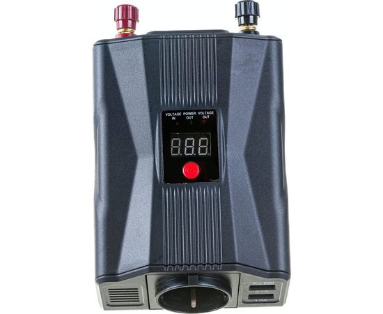 Автомобильный инвертор TopOn 200 Вт, 1 розетка, 2 USB, LCD экран, пиковая мощность 400 Вт, черный TOP-PI201 