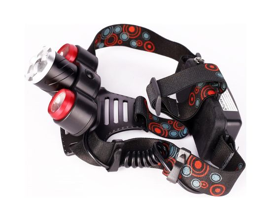 Налобный фонарь Ultraflash E146 (аккумулятор 3,7В, черный, 3LED, 5 Вт, фокус, 2 ак. 4 режима, бокс са) 14684 