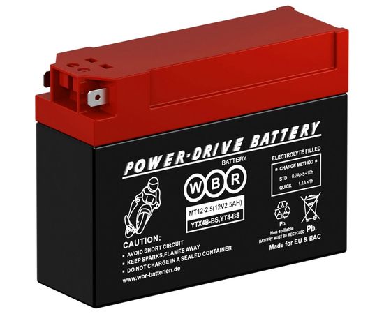 Мото-аккумулятор WBR MT12-2.5 