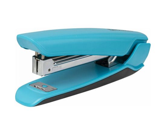 Степлер BRAUBERG ULTRA №10, до 20 листов, с антистеплером, голубой 228755 