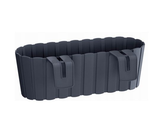 Балконный ящик с креплением Prosperplast BoardeeHook DDECZ400 S433 38.3х21.2х13 см, 4.9 л, антрацит 055672 