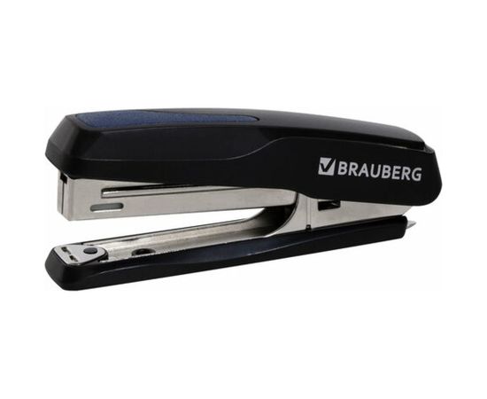 Степлер BRAUBERG Super №10, до 20 листов, антистеплер, черно-синий 229078 