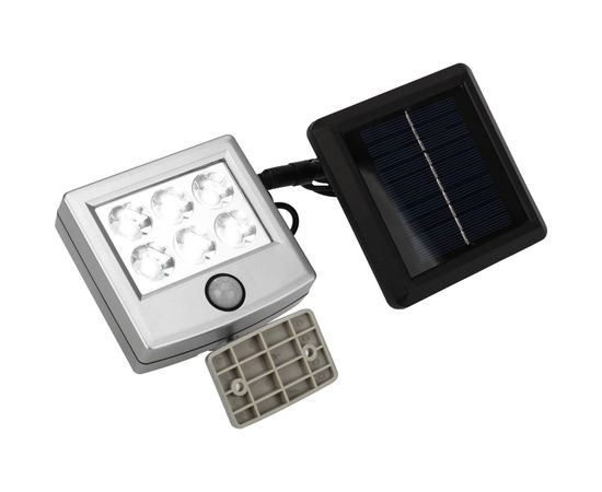 Поворотный прожектор Lamper LED 98x150x30 мм с солнечной панелью 2 м и аккумулятором, IP65 602-248 