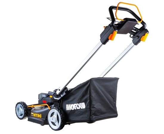 Аккумуляторная самоходная газонокосилка WORX 40 В, АКБ 4 А*ч х2, ЗУ 2А х2 WG749E 