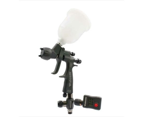 Миникраскопульт WALCOM EGO CARBONIO НVLP 1.2 , 2 верхних бачка, пластик, 0.075 и 0.18 л 713012 