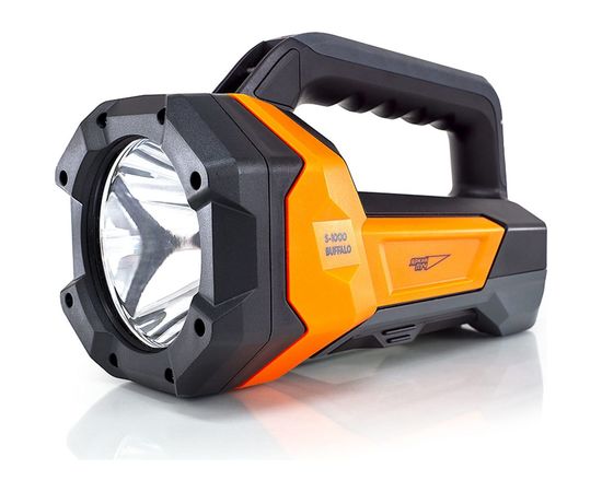 Фонарь ЯРКИЙ ЛУЧ S-1000 Buffalo узконаправленный 600лм +заливной 1000лм, powerbank, аккумулятор Li-Ion 8000mAh 4606400004004 