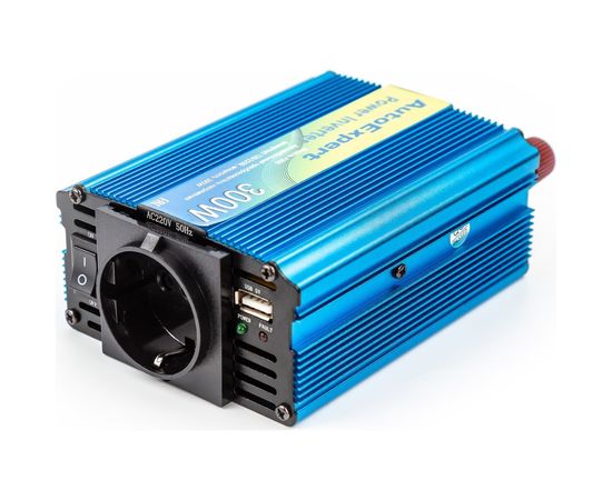 Автомобильный преобразователь напряжения (инвертор) AutoExpert A300, 12V/220V, 300W, евро-розетка, USB выход 5V/1A 