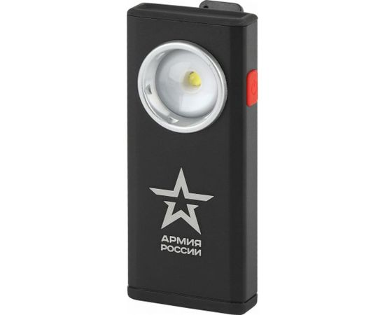 Светодиодный ручной аккумуляторный фонарь ЭРА АРМИЯ РОССИИ Офицерский RA-802 алюминий, магнит, крючок Б0036609 