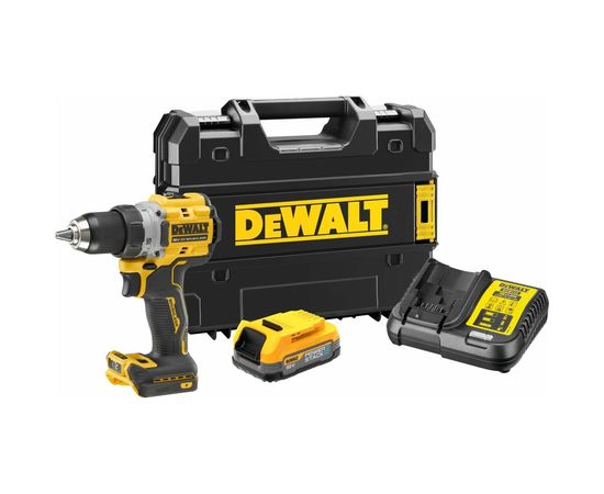 Бесщеточная дрель-шуруповерт DEWALT 2 скорости, 1 АКБ 18 В XR Li-Ion DCD800E1T-QW 