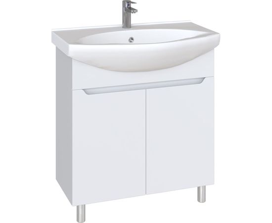 Комплект Sanstar: напольная тумба Bianco 75 без ящиков, мебельный умывальник Стиль 75 238.1-1.5.1.К 