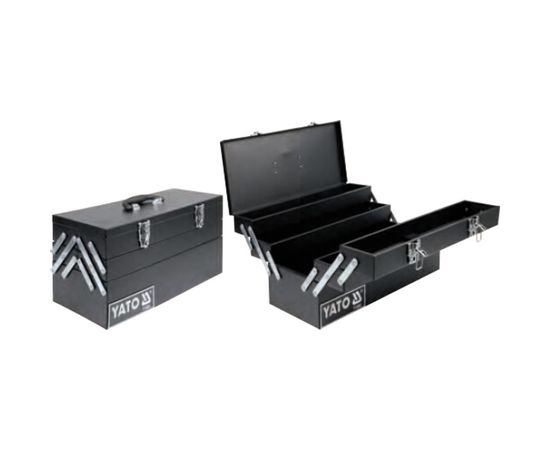 3-х ярусный металлический ящик для инструмента YATO 460х200х225мм YT-0885 