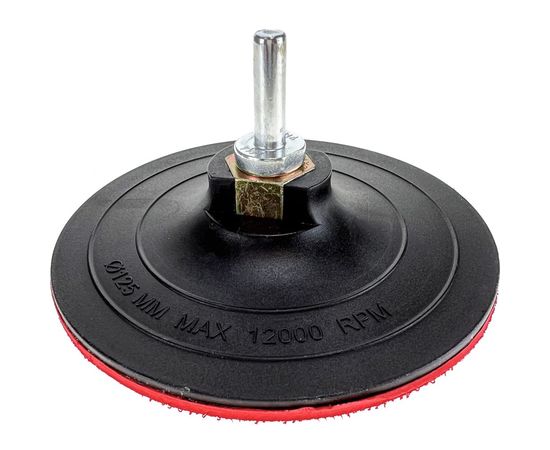 Насадка-держатель с липучкой жесткая 125 мм на УШМ и дрель Diamond Industrial DIDN125H 