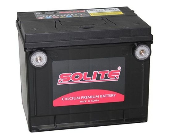 Аккумуляторная батарея Solite 230x179x184, емкость 75 а/ч, боковые клеммы CMF75-650 