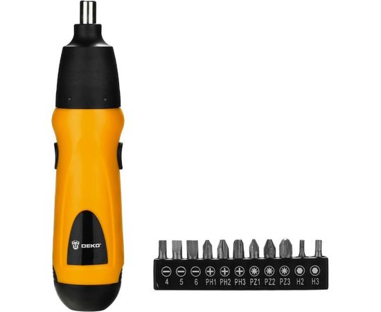DEKO Отвертка аккумуляторная DKS-Li + набор бит (11 шт) 065-0661 