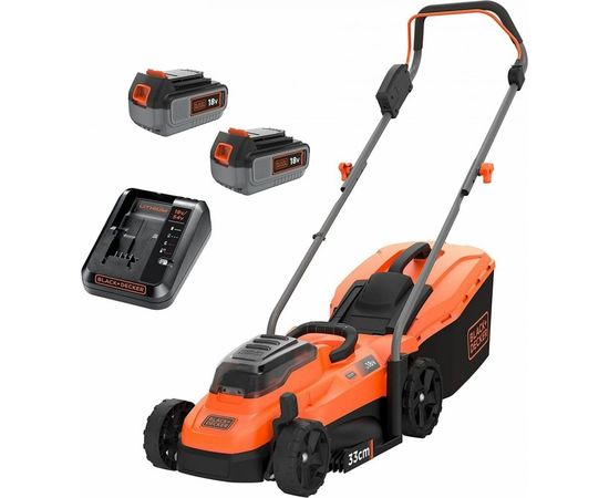 Black+Decker Газонокосилка колесная аккумуляторная 36В, совместима с аккумуляторной BCMW33184L2-QW 