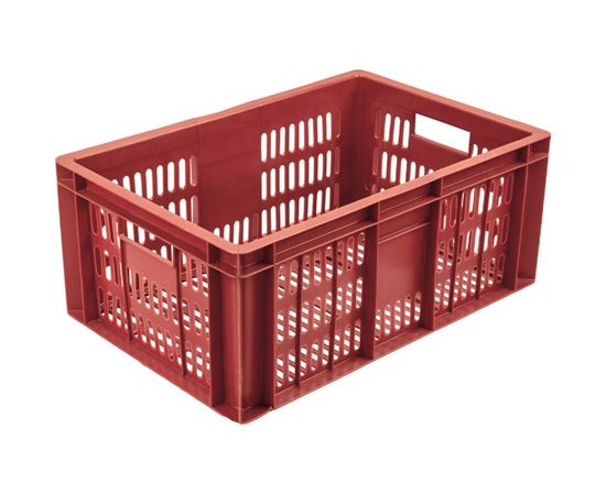 Колбасный ящик с перфорацией Тара.ру п/э, 600x400x250, красный 19149 