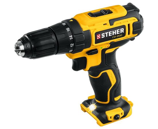 Дрель-шуруповерт STEHER 20В, без АКБ CD-200 