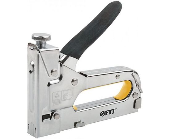 Степлер для узких скоб FIT 4-14 мм, с регулировкой силы удара, металлический корпус 32142 