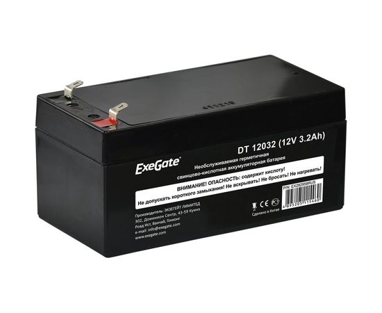 Батарея аккумуляторная АКБ DT 12032 12V 3.2Ah, клеммы F1 ExeGate 282958 