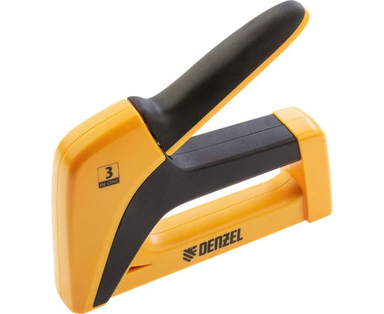 Мебельный степлер DENZEL пластиковый корпус, тип 53, 6-14 мм, тип 13, 6-14 мм, тип 300, 14 мм 40210 