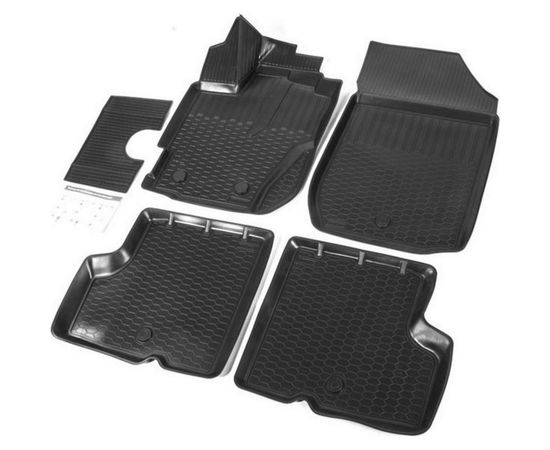 Коврики в салон автомобиля Rival для Renault Kaptur 2016-2020 2020-н.в., полиуретан, с крепежом, 5 шт., 14707001 