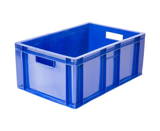 Ящик Тара.ру 600x400x250 мм, сплошной, цв. синий 19159 