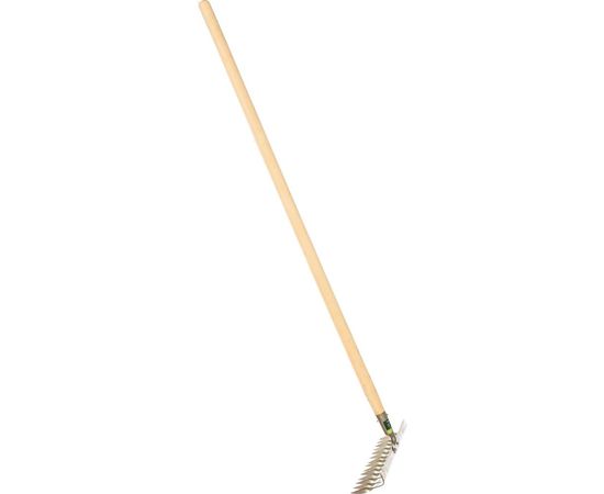 Витые грабли СИБРТЕХ 14 зубьев, 340 мм, нержавеющая сталь, с черенком 61760 